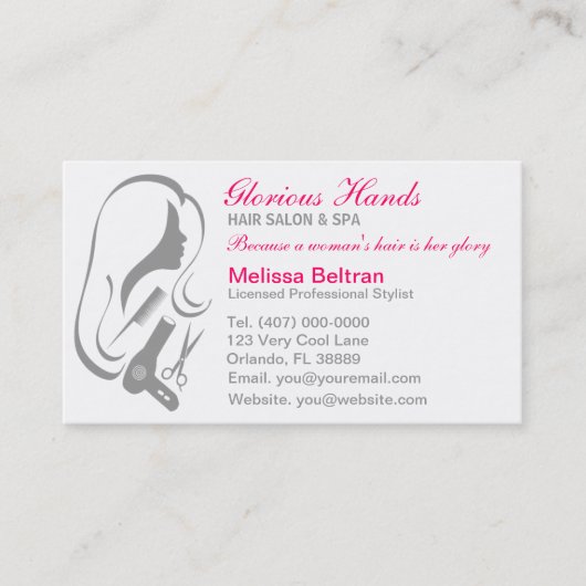 Hair Salon Business Cards Terminkarte (Vorderseite)
