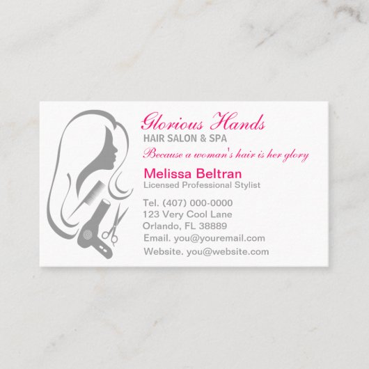 Hair Salon Business Cards Terminkarte (Vorderseite)