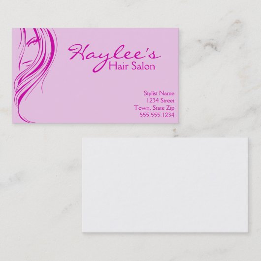Hair Salon Business Cards Visitenkarte (Vorne/Hinten)