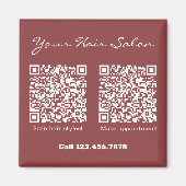 Hair Salon Call Scan Stile Ernennung Magnet (Vorne)