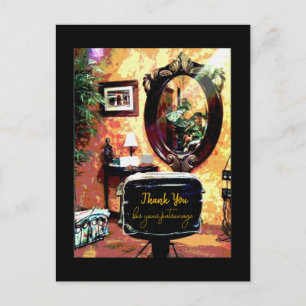 Hair Salon dankt Ihnen für Ihre Patronage Postkarte