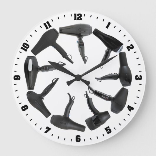 Hair Salon Decorative Wall Clock Große Wanduhr (Vorderseite)