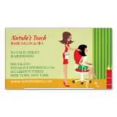 Hair Salon Dresser Magnetische Visitenkarte (Vorderseite)