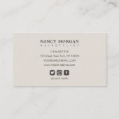 Hair Salon Earth Tones Rustic Visitenkarte (Rückseite)