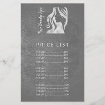 Hair Salon Elegante Silver Gray Price List Service
