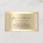 Hair Salon Eyelash Extension Makeup Artist Gold Visitenkarte (Rückseite)