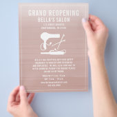 Hair Salon Grand Reopening Blush Pink Schatten Flyer (Hand)