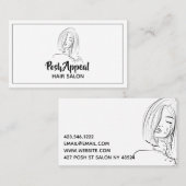 Hair Salon Hairstylist  Visitenkarte (Vorne/Hinten)