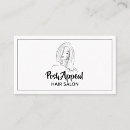 Hair Salon Hairstylist Visitenkarte