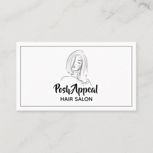 Hair Salon Hairstylist  Visitenkarte (Vorderseite)