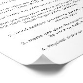 Hair Salon Health Safety Poster Silberner Glitzer (Ecke)