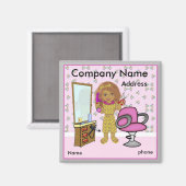 Hair Salon Magnet (Vorderseite/Rückseite)