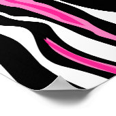 Hair Salon Poster Pink Frau Tiger Streifen (Ecke)