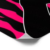 Hair Salon Posters Woman Pink Zebra Poster (Ecke)