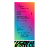 Hair Salon Rack Card Juwelier Bow Rainbow Pink Werbekarte (Hinten)