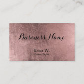 Hair Salon Social Media Foto Collage Rose Gold Visitenkarte (Vorderseite)