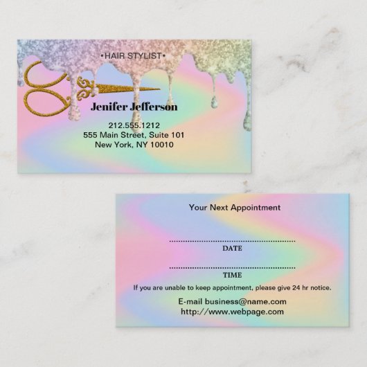 Hair Salon Stellenkarte Terminkarte (Vorne/Hinten)