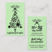 Hair salon styist holiday couon gift card xmas rabattkarte (Vorne/Hinten)