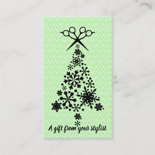 Hair salon styist holiday couon gift card xmas rabattkarte (Vorderseite)
