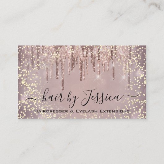 Hair Salon Stylist Friseur WELLNESS-CENTER Tropfen Visitenkarte (Vorderseite)