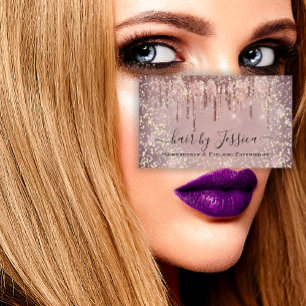 Hair Salon Stylist Friseur WELLNESS-CENTER Tropfen Visitenkarte