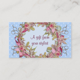 Hair salon stylist holiday coupon gift card xmas