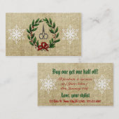 Hair salon stylist holiday coupon gift card xmas (Vorne/Hinten)