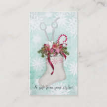 Hair salon stylist holiday coupon gift card xmas