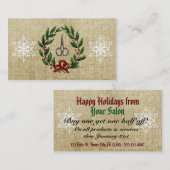 Hair salon stylist holiday coupon gift card xmas (Vorne/Hinten)