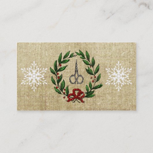 Hair salon stylist holiday coupon gift card xmas (Vorderseite)