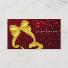 Hair salon stylist holiday coupon gift card xmas