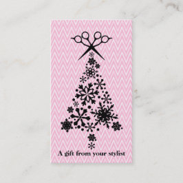Hair salon stylist holiday coupon gift card xmas
