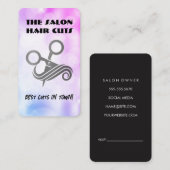 Hair Scissors Logo | Beauty Salon Terminkarte (Vorne/Hinten)