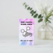 Hair Scissors Logo | Beauty Salon Terminkarte (Stehend Vorderseite)