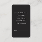 Hair Scissors Logo | Beauty Salon Terminkarte (Rückseite)