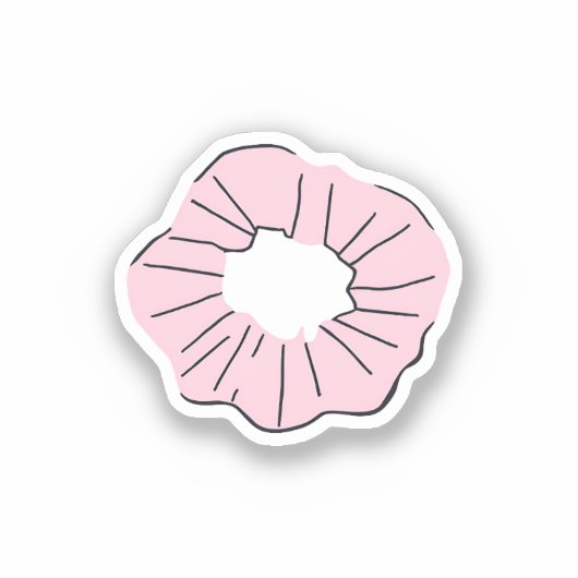 Hair Scrunchie Aufkleber (Vorderseite)