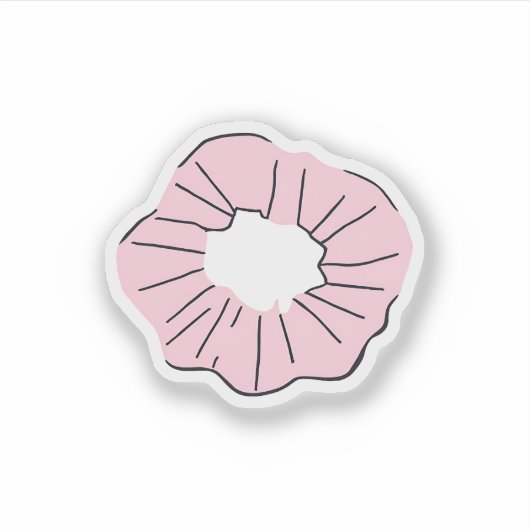 Hair Scrunchie Aufkleber (Vorderseite)