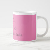 Hair stilvoll berufliche schlichte Rosa feminin Jumbo-Tasse (Rechts)