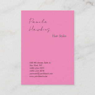 Hair stilvoll berufliche schlichte Rosa feminin Visitenkarte