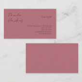 Hair stilvolle berufliche schlichte Rose Goldfarbe Visitenkarte (Vorne/Hinten)