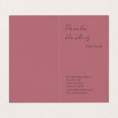 Hair stilvolle berufliche schlichte Rose Goldfarbe Visitenkarten (Außenseite Aufgefaltet)