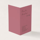 Hair stilvolle berufliche schlichte Rose Goldfarbe Visitenkarten (Vorderseite)