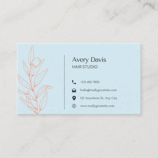 Hair Studio Business Cards Visitenkarte (Vorderseite)