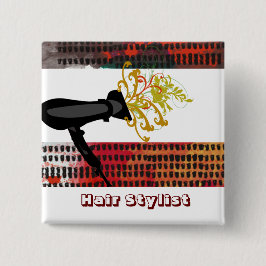 Hair Styist Appoinment Salon Fashion Floral Button