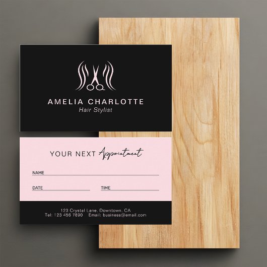 Hair Stylist Appointment Card | Stylists Booking Terminkarte