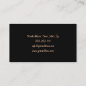 Hair Stylist Auburn Braid Simple Black Card Visitenkarte (Rückseite)