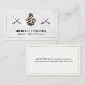 Hair Stylist | Barber | Shears Barber Pole Visitenkarte (Vorne/Hinten)