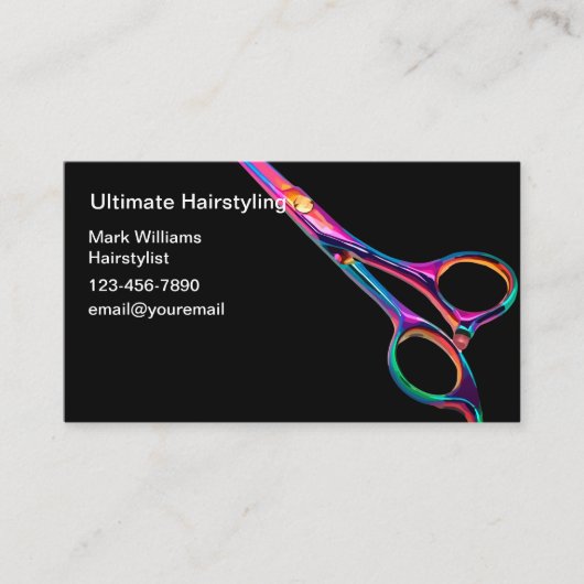 Hair Stylist Beauty Business Cards Visitenkarte (Vorderseite)