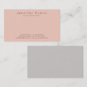 Hair Stylist Beauty Salon Fotograf Matte Chic Visitenkarte (Vorne/Hinten)