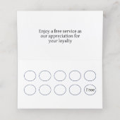 Hair stylist Black Long Hair Folded Loyalty Card Treuekarte (Innenseite Aufgefaltet)
